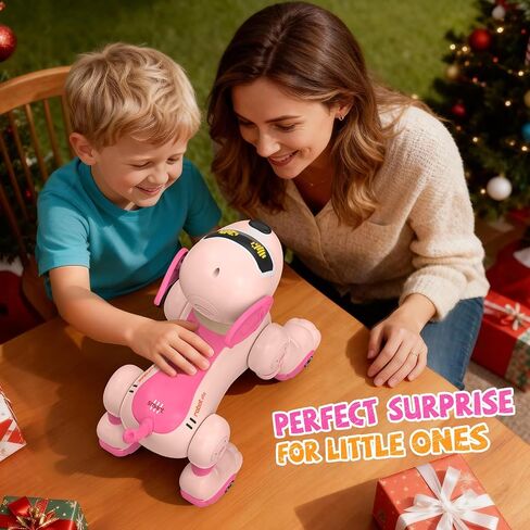 Anysun Robot Dog للأطفال، كلب يعمل بالتحكم عن بعد مع تفاعل صوتي ولمسي، روبوت للكلاب قابل للبرمجة، يغني، يرقص، يتحدث، لعبة روبوت ذكية للكلب هدية للأولاد والبنات in Saudi Arabia