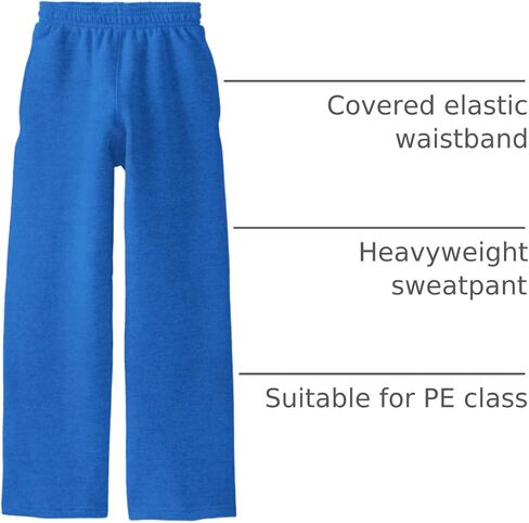 Soffe Youth Open Bottom Heavy Weight Pocket Sweatpant, Navy, Medium in Saudi Arabia