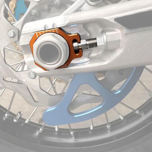 NICECNC Motorcycle Rear Axle Blocks Chain Adjuster Aluminum Compatible with KTM 85 SX 2003-2014 125-530 SX/SX-F/XC/XC-F 2000-2012 125-530 EXC/EXC-F/XC-W/XCF-W 2000-2023,See Fitment in Saudi Arabia