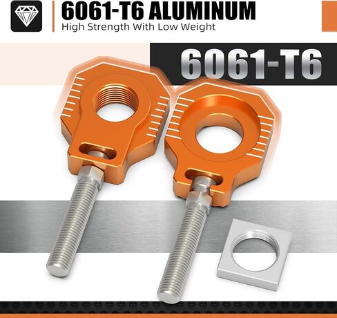 NICECNC Motorcycle Rear Axle Blocks Chain Adjuster Aluminum Compatible with KTM 85 SX 2003-2014 125-530 SX/SX-F/XC/XC-F 2000-2012 125-530 EXC/EXC-F/XC-W/XCF-W 2000-2023,See Fitment in Saudi Arabia