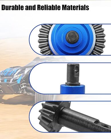 37T/13T 1/10 Front Rear Differential Upgrades Diff with Bearing Fit for Traxxas Slash Rustler Stampede Hoss 4X4 VXL Ford F-150 1/10 4X4 RC Cars Replace 5381 6882 5379, Blue in Saudi Arabia