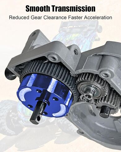 37T/13T 1/10 Front Rear Differential Upgrades Diff with Bearing Fit for Traxxas Slash Rustler Stampede Hoss 4X4 VXL Ford F-150 1/10 4X4 RC Cars Replace 5381 6882 5379, Blue in Saudi Arabia