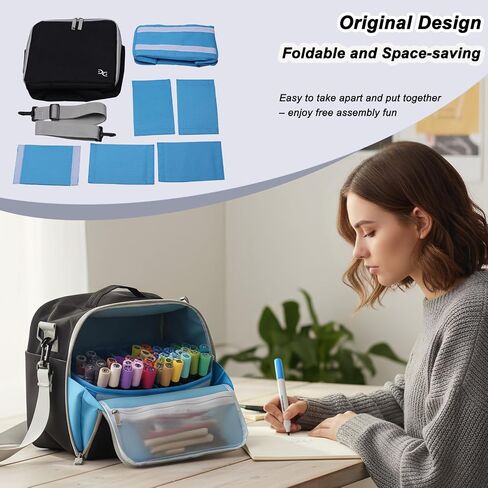 Togood Ultra-Large Storage Marker Pens Backpack, Shoulder Bag for Pens. Up to 300pcs pens in Kuwait