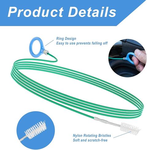 أداة تنظيف فتحة السقف التلقائية 118 بوصة مع مفصلات من الفولاذ المقاوم للصدأ وEco POM، منظف مرن خالٍ من الخدش لفتحة سقف السيارة وصرف الزجاج الأمامي، وأيضًا للثلاجة وخزان الأسماك وأنابيب تصريف التيار المتردد in Kuwait