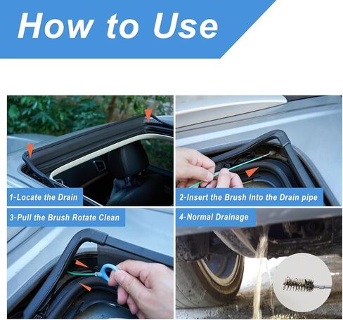 أداة تنظيف فتحة السقف التلقائية 118 بوصة مع مفصلات من الفولاذ المقاوم للصدأ وEco POM، منظف مرن خالٍ من الخدش لفتحة سقف السيارة وصرف الزجاج الأمامي، وأيضًا للثلاجة وخزان الأسماك وأنابيب تصريف التيار المتردد in Kuwait