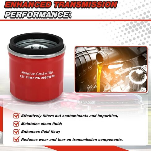 PTNHZ Transmission Filter Kit Compatible With 6.6L Duramax Diesel 2001-2010 Allison 1000 2000 Series Transmissions Internal Shallow Filter (29537965) & External Spin On Filter (29539579) in Saudi Arabia