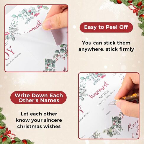 150Pcs Christmas Gift Tags Stickers, 2"x3" Christmas Name Tags to from Labels Stickers for Gifting Wrapping（Botanical Style） in Saudi Arabia