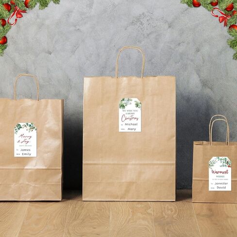 150Pcs Christmas Gift Tags Stickers, 2"x3" Christmas Name Tags to from Labels Stickers for Gifting Wrapping（Botanical Style） in Saudi Arabia