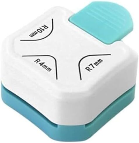 3 In1 Mini Corner Trimmer Corner Durable Rounder Punch R4/R7/R10mm Round Corner Trimmer DIY Paper Cutter Card Scrapbooking Punch（Blue） in Saudi Arabia