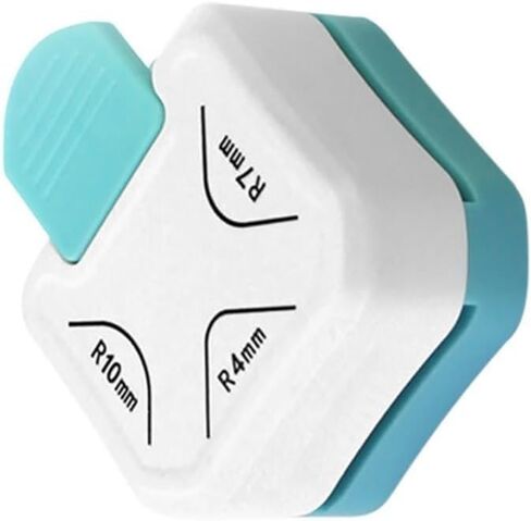 3 In1 Mini Corner Trimmer Corner Durable Rounder Punch R4/R7/R10mm Round Corner Trimmer DIY Paper Cutter Card Scrapbooking Punch（Blue） in Saudi Arabia