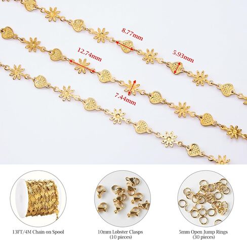 KYUNHOO 4M/13FT Silver Chains for Jewelry Making Solid Square Chain Link on Roll Stainless Steel Jewelry Supplies for Men Women DIY Necklace Bracelet Crafts in Saudi Arabia