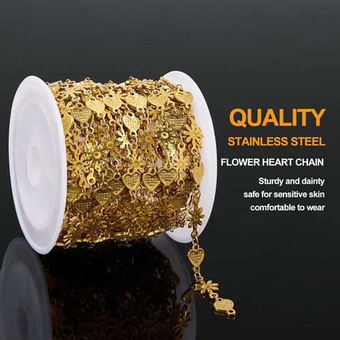 KYUNHOO 4M/13FT Silver Chains for Jewelry Making Solid Square Chain Link on Roll Stainless Steel Jewelry Supplies for Men Women DIY Necklace Bracelet Crafts in Saudi Arabia