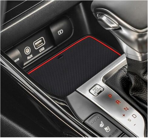 متوافق مع KIA Forte K3 Cerato 2019-2020 المضادة للانزلاق بوابة فتحة كأس حصيرة عدم الانزلاق وسادة الداخلية الملحقات البلاستيكية 15 قطعة (NO 19K3 Forte Black) in Kuwait