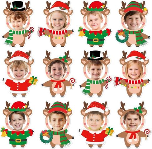 60 مجموعة من قطع ورق الرنة لعيد الميلاد DIY، قطع ورقية للوحة إعلانات عيد الميلاد، قطع غزال عيد الميلاد، زينة كرتونية لعيد الميلاد، عطلات المهرجانات، لوازم DIY، صور حرفية، ديكور منزلي للفصول الدراسية in Kuwait