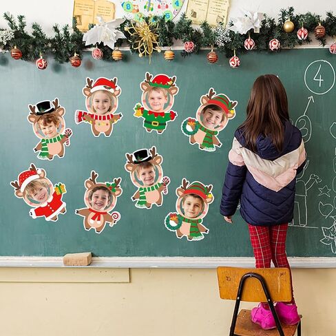 60 مجموعة من قطع ورق الرنة لعيد الميلاد DIY، قطع ورقية للوحة إعلانات عيد الميلاد، قطع غزال عيد الميلاد، زينة كرتونية لعيد الميلاد، عطلات المهرجانات، لوازم DIY، صور حرفية، ديكور منزلي للفصول الدراسية in Kuwait