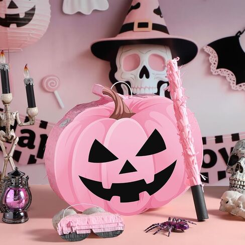 Aoriher Halloween Ghost Pinata Ghost Pinata with Stick Blindfold and Confetti Set White Ghost Pinata Halloween Mexican Pinatas for Halloween Birthday Party Game Supplies Decoration in Saudi Arabia