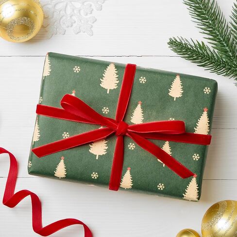 40 Yards Red Velvet Ribbon 3/8 Inch for Gift Wrapping, Christmas Tree Bows Door Garland Decor Vintage Wreath Bow Making in Saudi Arabia