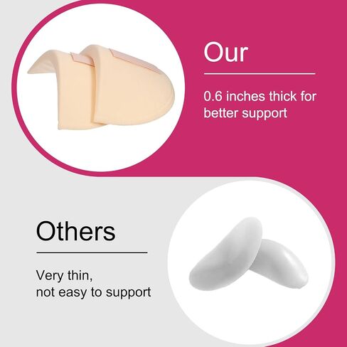 4 Pairs Shoulder Pads for Womens Clothing 15mm Thick Foam Shoulder Pad Breathable Sponge Pads for Sloping High Low Shoulders Suit, White & Skin Color in Saudi Arabia
