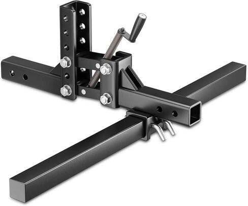 Manual Implement Lift Adjustable Height Lift, 50" 1-Point and 2-Inch Receiver for ATV/UTV Tractors and Plow Scarifier, Black in Kuwait