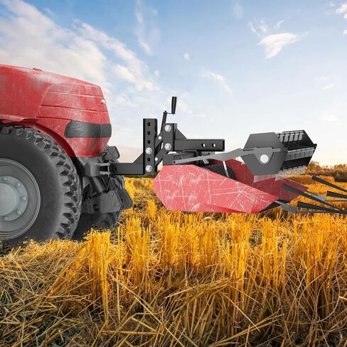 Manual Implement Lift Adjustable Height Lift, 50" 1-Point and 2-Inch Receiver for ATV/UTV Tractors and Plow Scarifier, Black in Kuwait