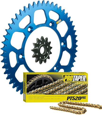 أسنان مسننة أمامية وخلفية Pro Taper ومجموعة سلسلة PT520MX - متوافقة مع 1999-on YZ250، YZ250X و2003-on Yamaha WR450F، YZ450F، YZ450FX in Kuwait