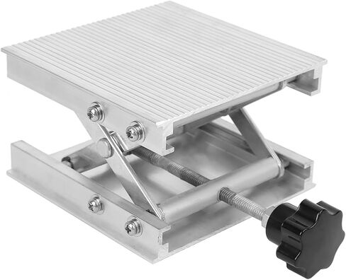 100x100mm Aluminum Alloy Manual Fine Adjustment Laboratory Lifting Table, Equipment, Heavy Duty Lifting Stand Rack for Physics Chemistry Biology Experiments in Saudi Arabia