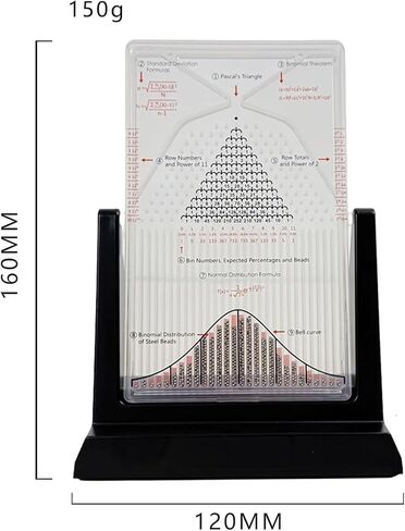 Desk Galton Board, Probability Demonstration Model, with Bell Curve Inspire Curiosity and Enhance Learning,Providing Visual Representation Design, Physics Lab Teaching Tool(Size:16x12cm,Color:Black) in Saudi Arabia
