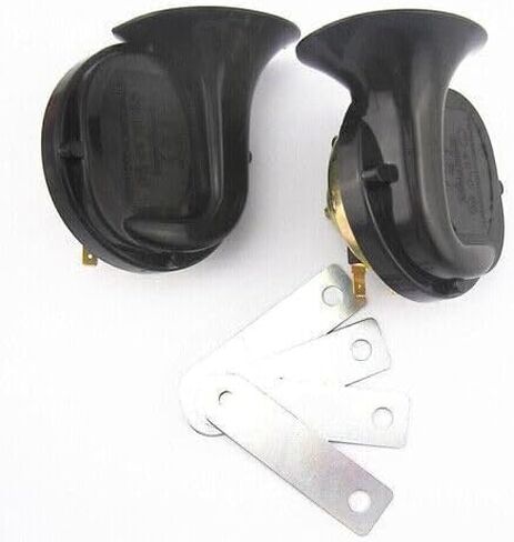 Black Loud Dual-tone Snail Electric Horn 12V 110 dB Car Truck Auto×2 in Saudi Arabia