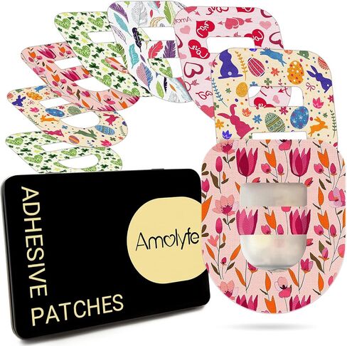 40-Pack Waterproof Omnipod Adhesive Patches with Stretchable Strap, Optimized Split Backing for Easy Use, Breathable, Medical Adhesive (Blk) in Saudi Arabia