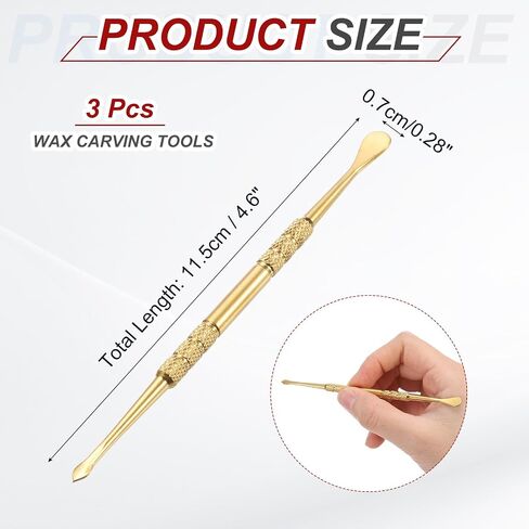 MECCANIXITY 3 Pcs Wax Carving Tools Stainless Steel 4.6 Inch Double-Headed Wax Carving Sculpting Tools for Modeling Sculpting Shaping, Blue in Saudi Arabia