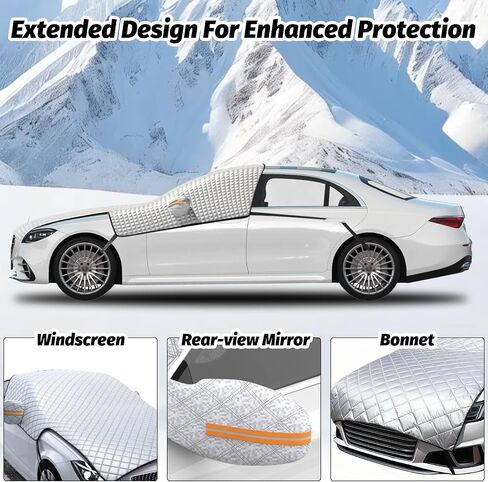 Windshield Cover for Ice and Snow, Windshield Snow Cover, Car Windshield Cover, 600D Waterproof Heavy Duty Universal for Most Cars SUVs Vans Truck (90 x 98 Inch) in Saudi Arabia