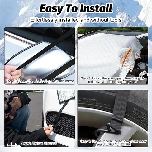 Windshield Cover for Ice and Snow, Windshield Snow Cover, Car Windshield Cover, 600D Waterproof Heavy Duty Universal for Most Cars SUVs Vans Truck (90 x 98 Inch) in Saudi Arabia