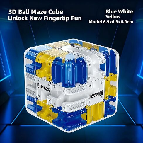 Rubik Race Game Large 3D Labyrinth Cube Puzzle, 3D Puzzles Maze Cube Ball Puzzle, Color-Match Game, Education Sensory Toys Spatial Awareness Brain Training Toy for Stress Relief for Adults Teens(1PC) in Saudi Arabia
