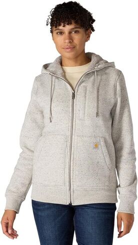 Carhartt Women's Relaxed Fit Midweight Sherpa-Lined Full-Zip Sweatshirt in Saudi Arabia
