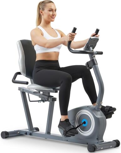 JLL Smart Cross Trainer Recumbent Exercise Bike with Arm Exercisers, 8-Level Magnetic Resistance Stationary Machine, LCD, Bluetooth Fit App, Home Workout Cardio Equipment, Seniors & Adults in Saudi Arabia