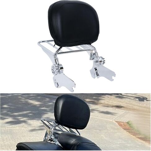 مسند ظهر Kojem قابل للفصل متوافق مع 1997-2008 Harley Road King Street Glide Electra Glide مع/فصل سريع من الكروم الصلب in Saudi Arabia