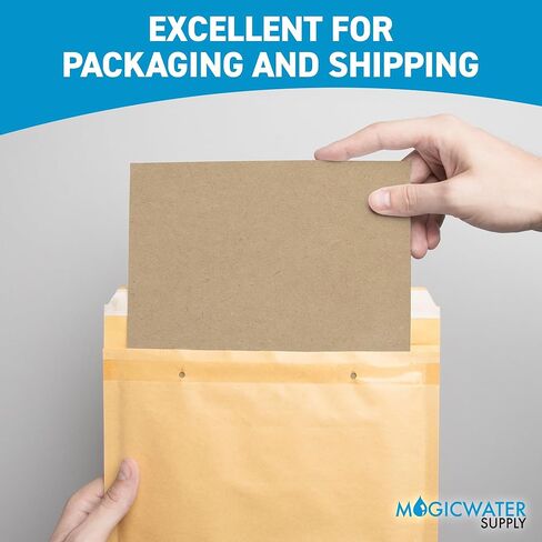 100 Chipboard Sheets 5 x 7 inch - 22pt (Point) Light Weight Brown Kraft Cardboard for Scrapbooking & Picture Frame Backing (.022 Caliper Thick) Paper Board | MagicWater Supply in Saudi Arabia