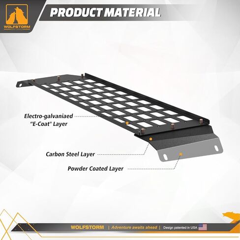 Trunk Roof Storage Panel Shelf Bracket for Toyota Land Cruiser Prado 2024 2025, Overhead Molle Roof Panels Shelf Car Accessories, Storage Organizer Interior Rear Cargo Racks (Roof Shelf) in Kuwait