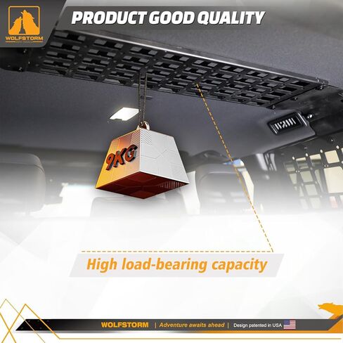 Trunk Roof Storage Panel Shelf Bracket for Toyota Land Cruiser Prado 2024 2025, Overhead Molle Roof Panels Shelf Car Accessories, Storage Organizer Interior Rear Cargo Racks (Roof Shelf) in Kuwait