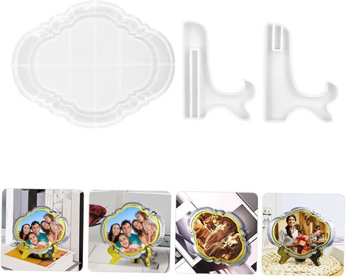 Gadpiparty 2sets European Style Photo Frame Silicone Molds for Crafts Flexible and Reusable Silicone Epoxy Molds Stand for Home Decor in Saudi Arabia