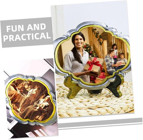 Gadpiparty 2sets European Style Photo Frame Silicone Molds for Crafts Flexible and Reusable Silicone Epoxy Molds Stand for Home Decor in Saudi Arabia