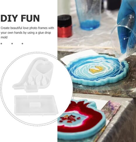 Uonlytech 1set Photo Frame Silicone Versatile Resin Picture Frame Molds for Crafting Birthdays and Creative Projects in Saudi Arabia