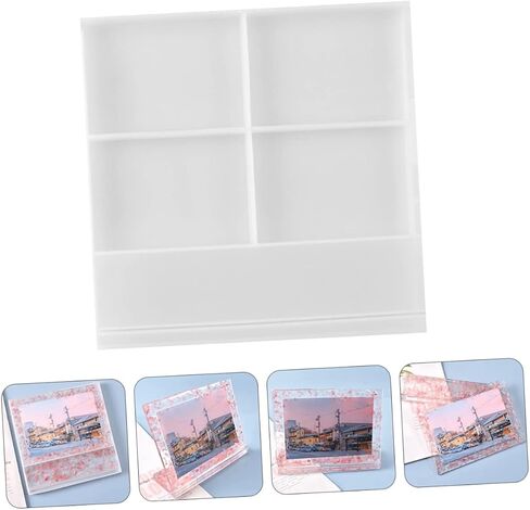 HOMSFOU 1pc Silicone Frame Molds for Craft Flexible and Reusable Epoxy Photo Frame Making Non-Stick Design for Easy Release and for Handmade and Home Decor in Saudi Arabia