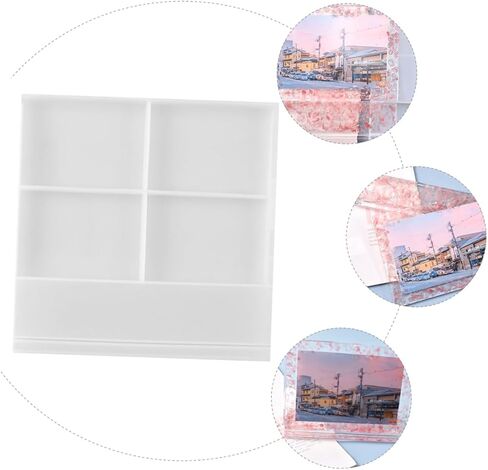 HOMSFOU 1pc Silicone Frame Molds for Craft Flexible and Reusable Epoxy Photo Frame Making Non-Stick Design for Easy Release and for Handmade and Home Decor in Saudi Arabia