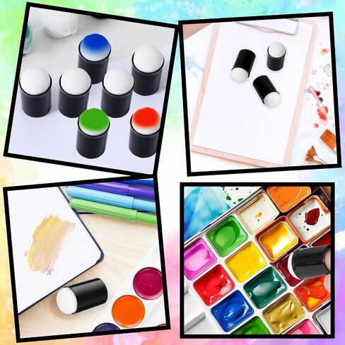 40Pcs Craft Finger Sponge Daubers for Painting, Finger Sponge Paint, Ink Blending, Makeup Daubers, Card Making, Stamping Brush in Kuwait