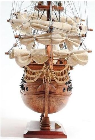 نموذج سفينة خشبية من Maykoosh - نسخة طبق الأصل من سفينة طويلة - ديكور قابل للتجميع - طول 19.5 سم in Kuwait