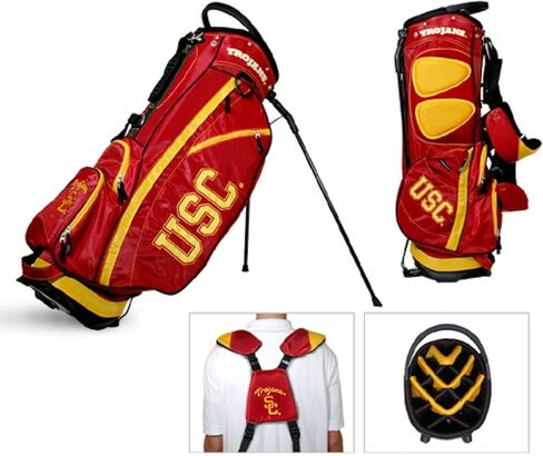 حقيبة حامل جولف Team Golf NCAA Fairway، خفيفة الوزن، 14 اتجاهًا، حامل زنبركي، جيب تبريد معزول، حزام مبطن، حامل مظلة وغطاء مطر قابل للإزالة in Kuwait