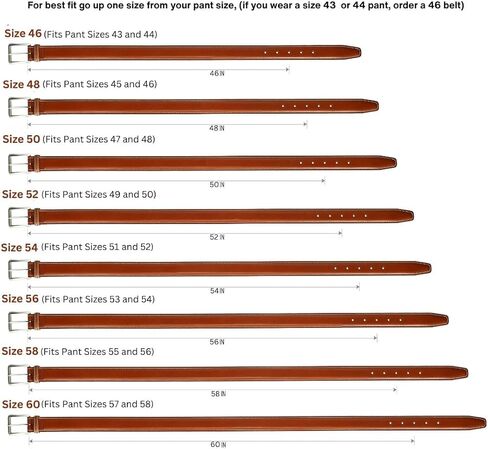 Boston Leather Men's Big & Tall Leather 1 3/4 Inch Garrison Belt, 52, Black in Kuwait