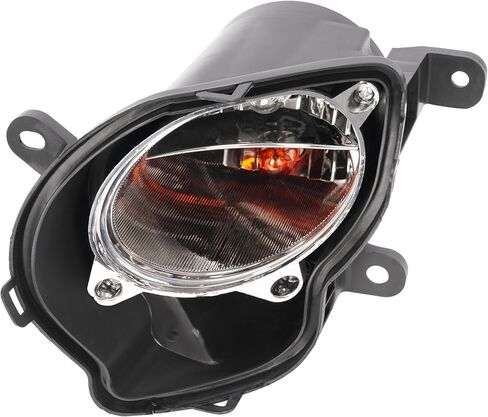 زوج HECASA مصباح إشارة الانعطاف متوافق مع 2012-2019 Fiat 500 (غير مناسب لـ Abarth) مصباح إشارة الانعطاف مع استبدال المصباح لـ FI2532100 FI2533100 عدسة شفافة + غطاء كروم للركاب وجانب السائق in Kuwait