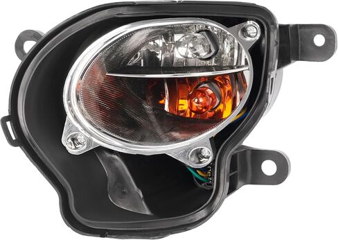 زوج HECASA مصباح إشارة الانعطاف متوافق مع 2012-2019 Fiat 500 (غير مناسب لـ Abarth) مصباح إشارة الانعطاف مع استبدال المصباح لـ FI2532100 FI2533100 عدسة شفافة + غطاء كروم للركاب وجانب السائق in Kuwait